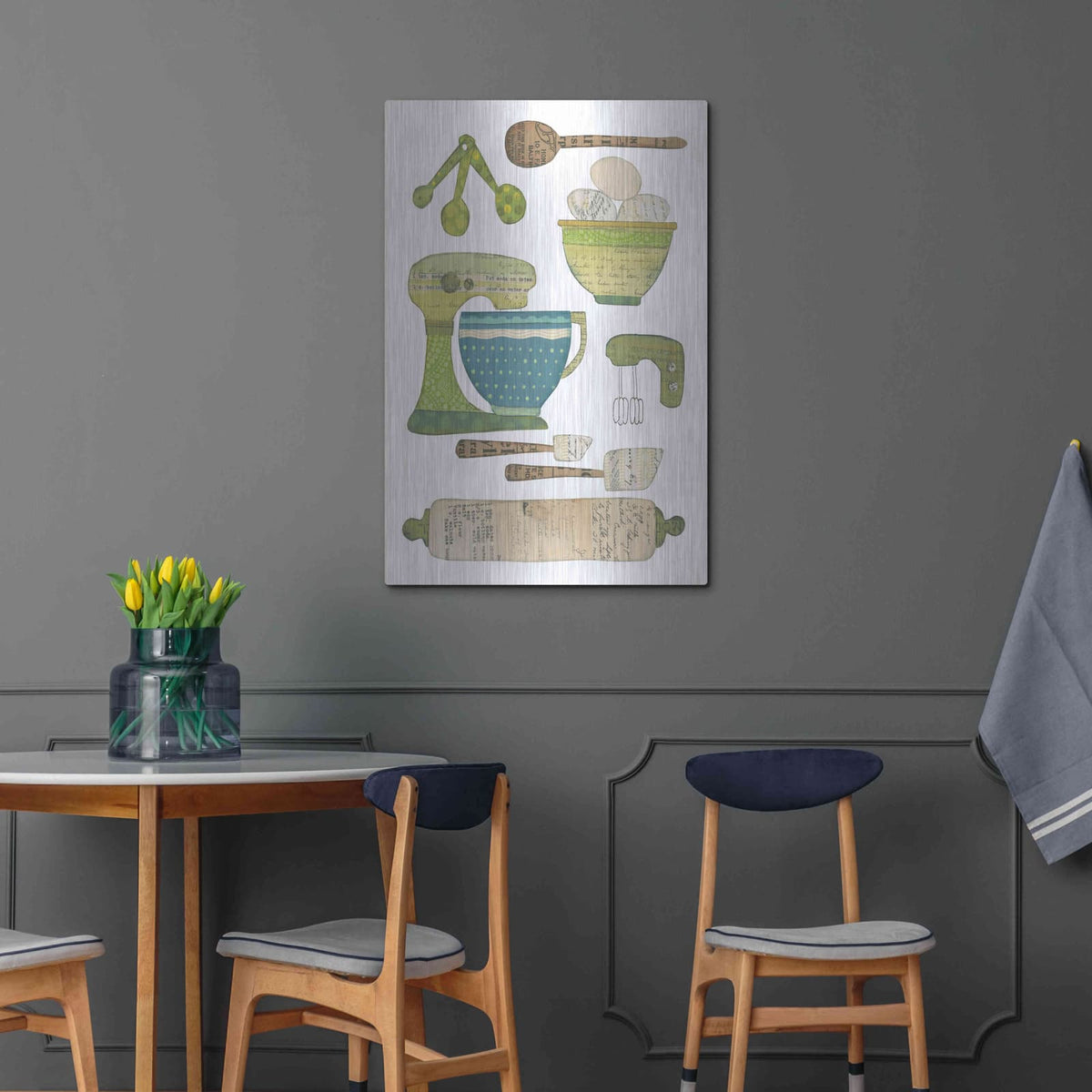 'Cool Kitchen I' by Courtney Prahl – Metal Wall Art, 24x36 room view