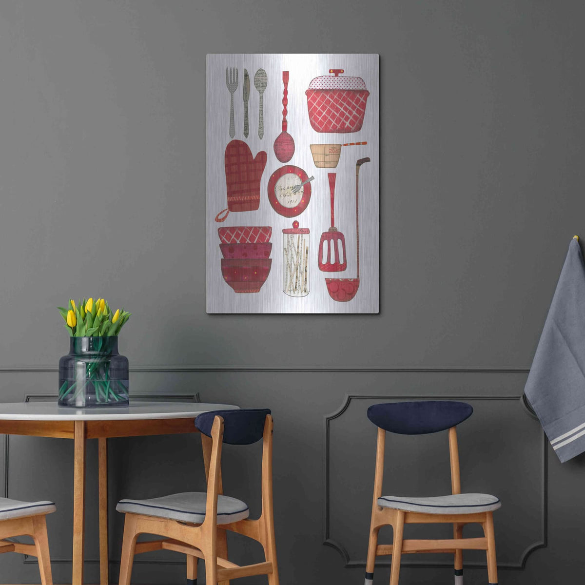 'Cool Kitchen II' by Courtney Prahl – Metal Wall Art, 24x36 room view