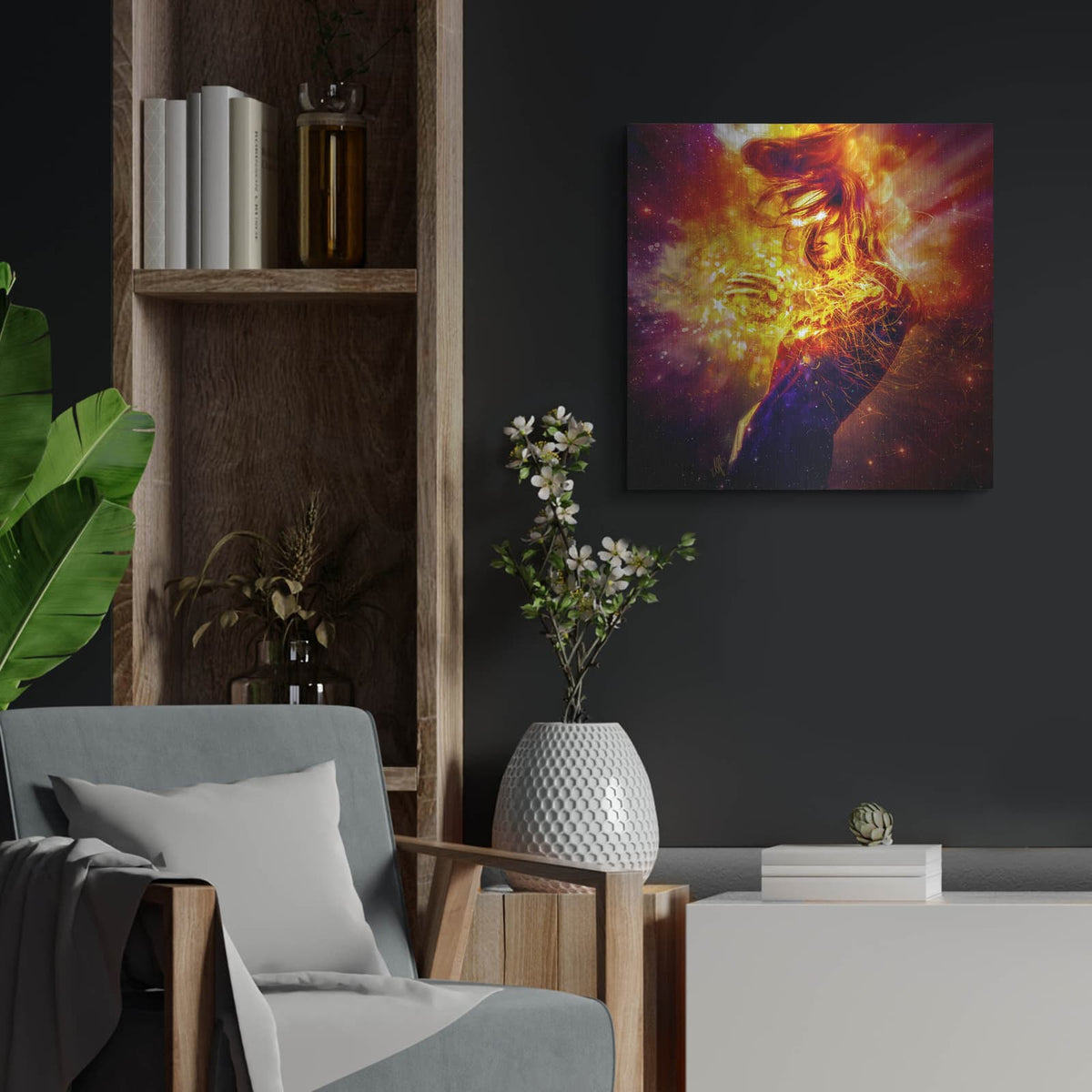 'Magic' by Mario Sanchez Nevado – Metal Wall Art, 24x24 room view