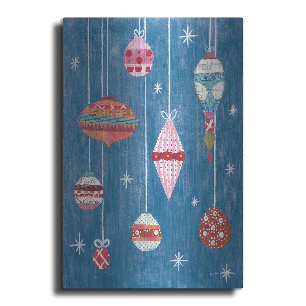 'Retro Ornament II Blue' by Courtney Prahl – Metal Wall Art