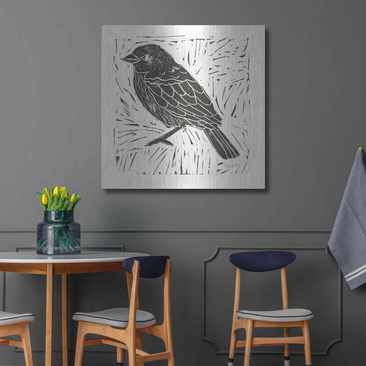 'Bird Element I' by Courtney Prahl – Metal Wall Art, 36x36 room view