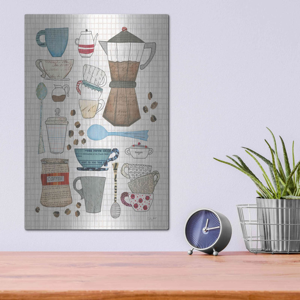 'Coffee Chart I v2 Gingham' by Courtney Prahl – Metal Wall Art, 12x16 room view