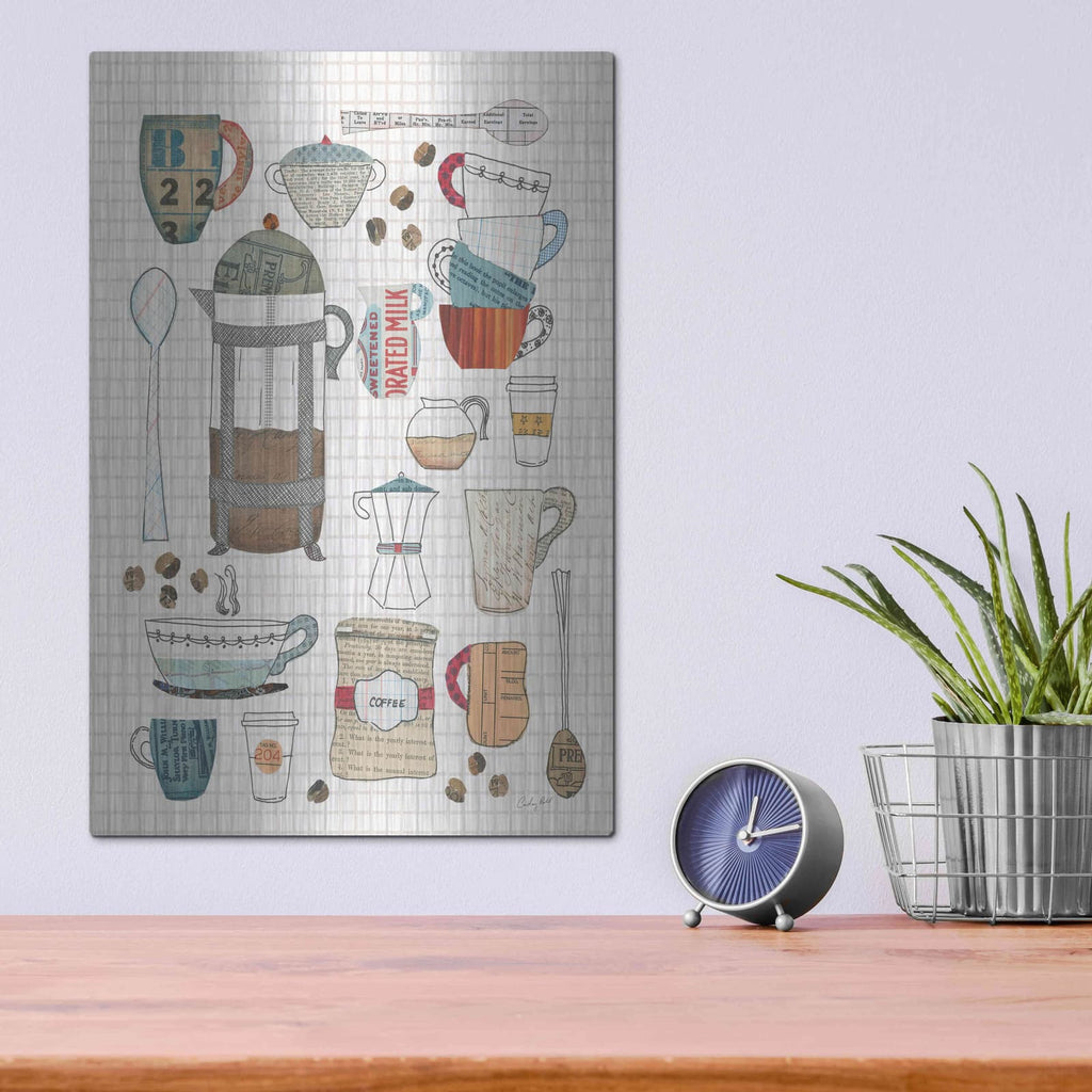 'Coffee Chart II v2 Gingham' by Courtney Prahl – Metal Wall Art, 12x16 room view