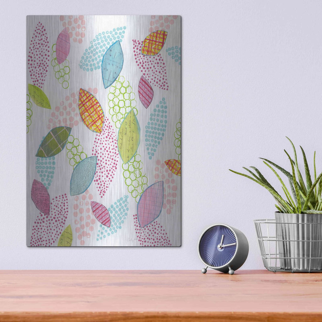 'Leaf Circles' by Courtney Prahl – Metal Wall Art, 12x16 room view