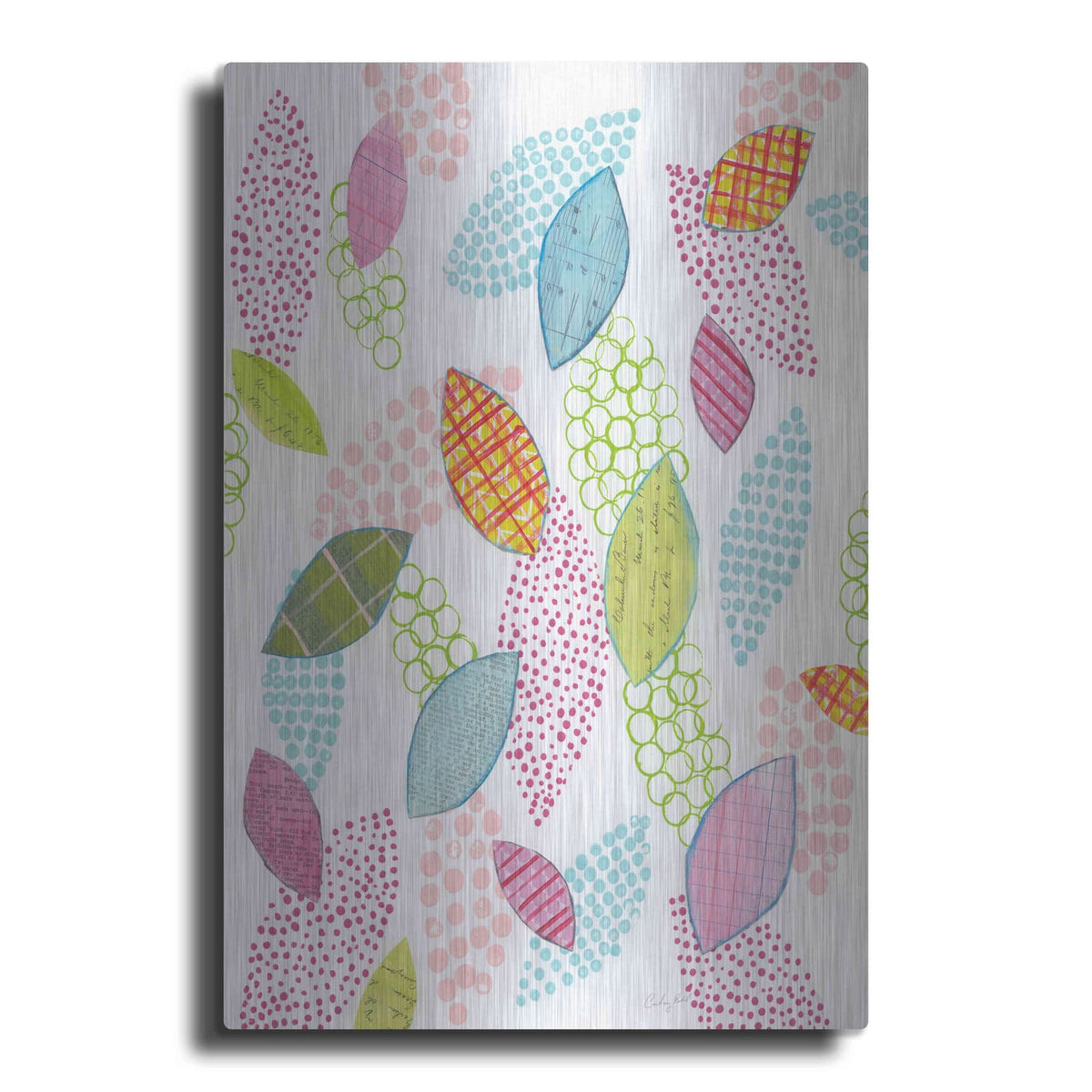 'Leaf Circles' by Courtney Prahl – Metal Wall Art