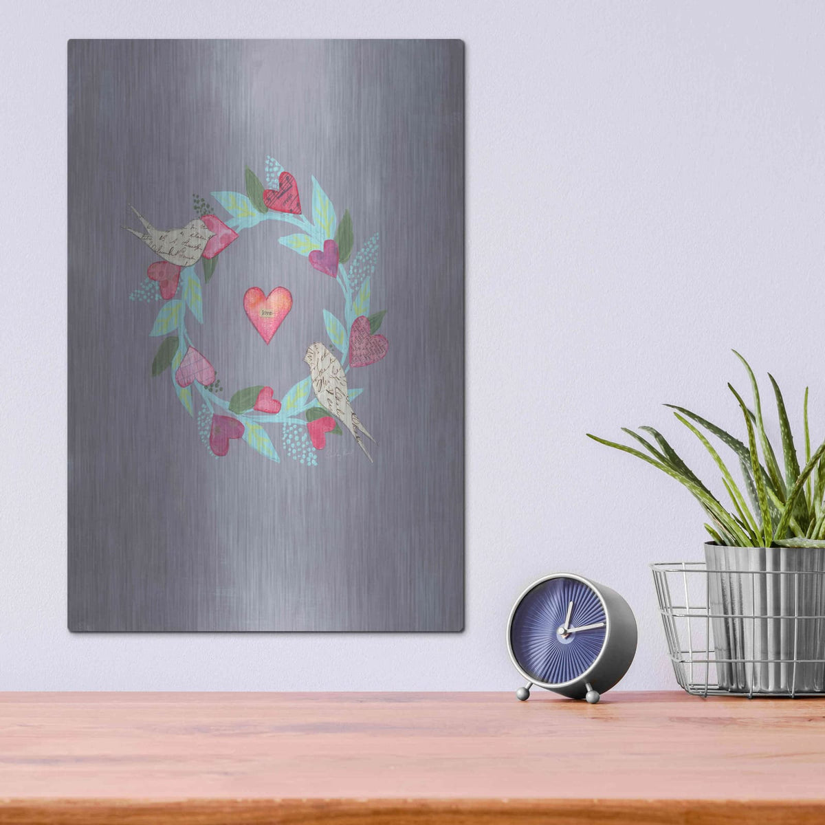 'Love Circle' by Courtney Prahl – Metal Wall Art, 12x16 room view