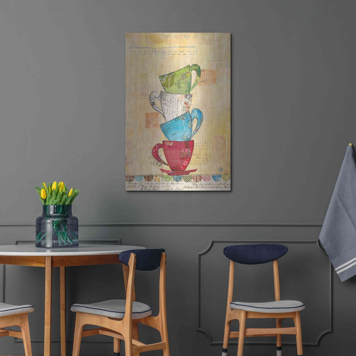'Come for Tea Orange' by Courtney Prahl – Metal Wall Art, 24x36 room view