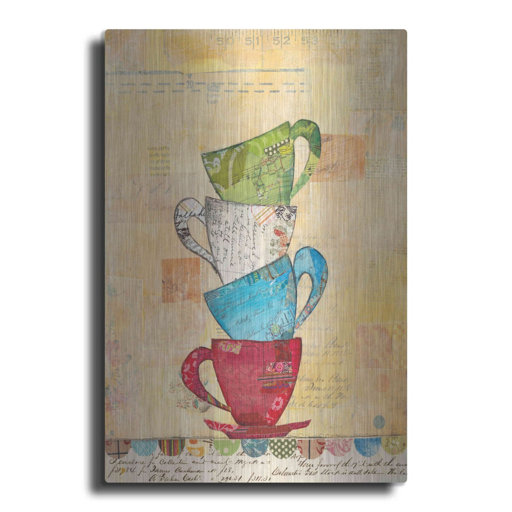 'Come for Tea Orange' by Courtney Prahl – Metal Wall Art