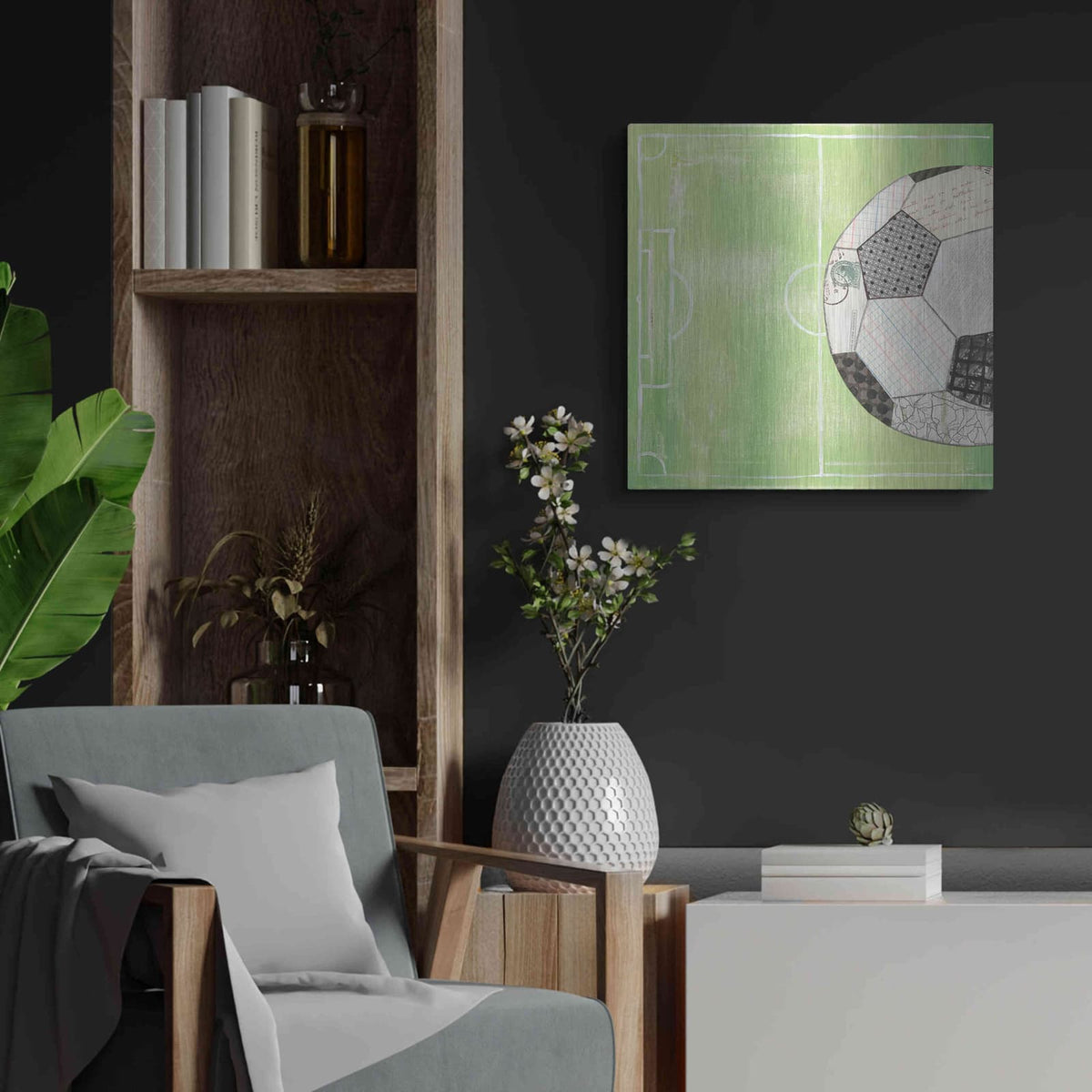 'On the Field IV' by Courtney Prahl – Metal Wall Art, 24x24 room view