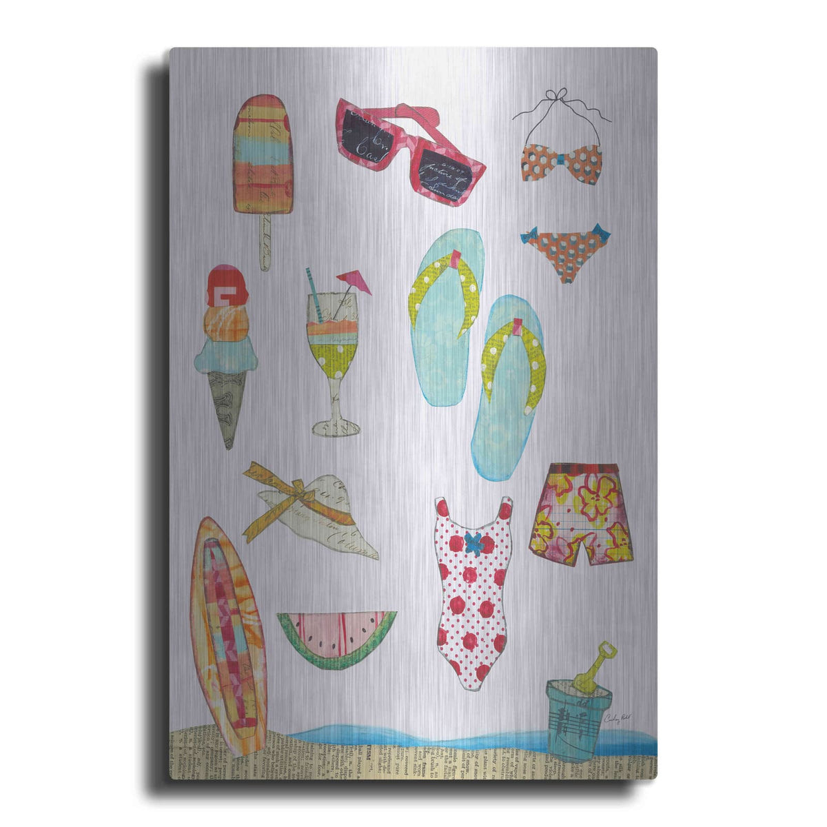 'At the Beach II v2' by Courtney Prahl – Metal Wall Art