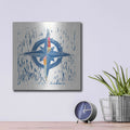 'Nautical Collage I' by Courtney Prahl – Metal Wall Art, 12x12 room view