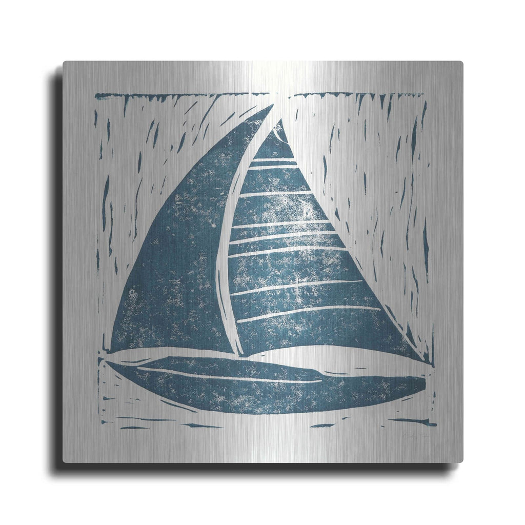 'Nautical Collage on White IV' by Courtney Prahl – Metal Wall Art