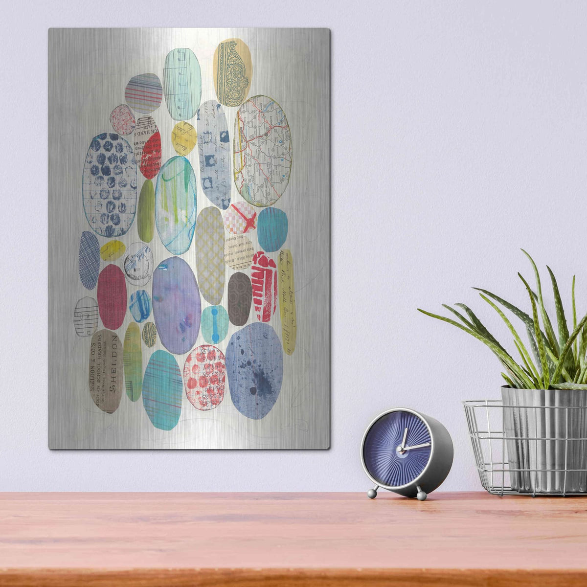 'Geometric Collage I' by Courtney Prahl – Metal Wall Art, 12x16 room view