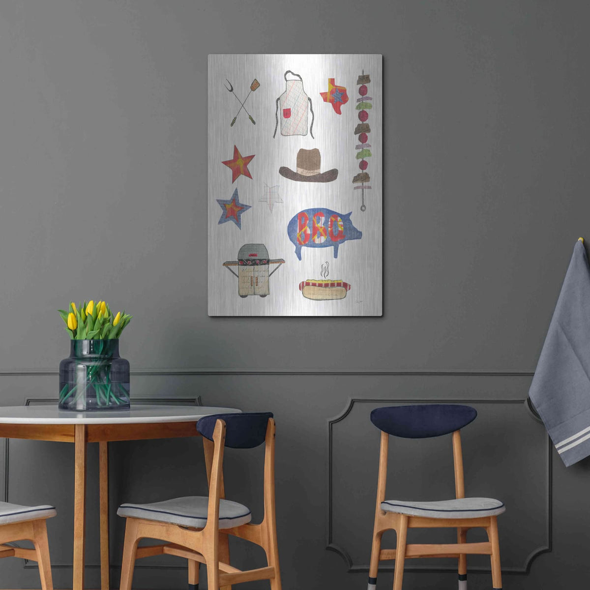 'Summer Grilling III' by Courtney Prahl – Metal Wall Art, 24x36 room view
