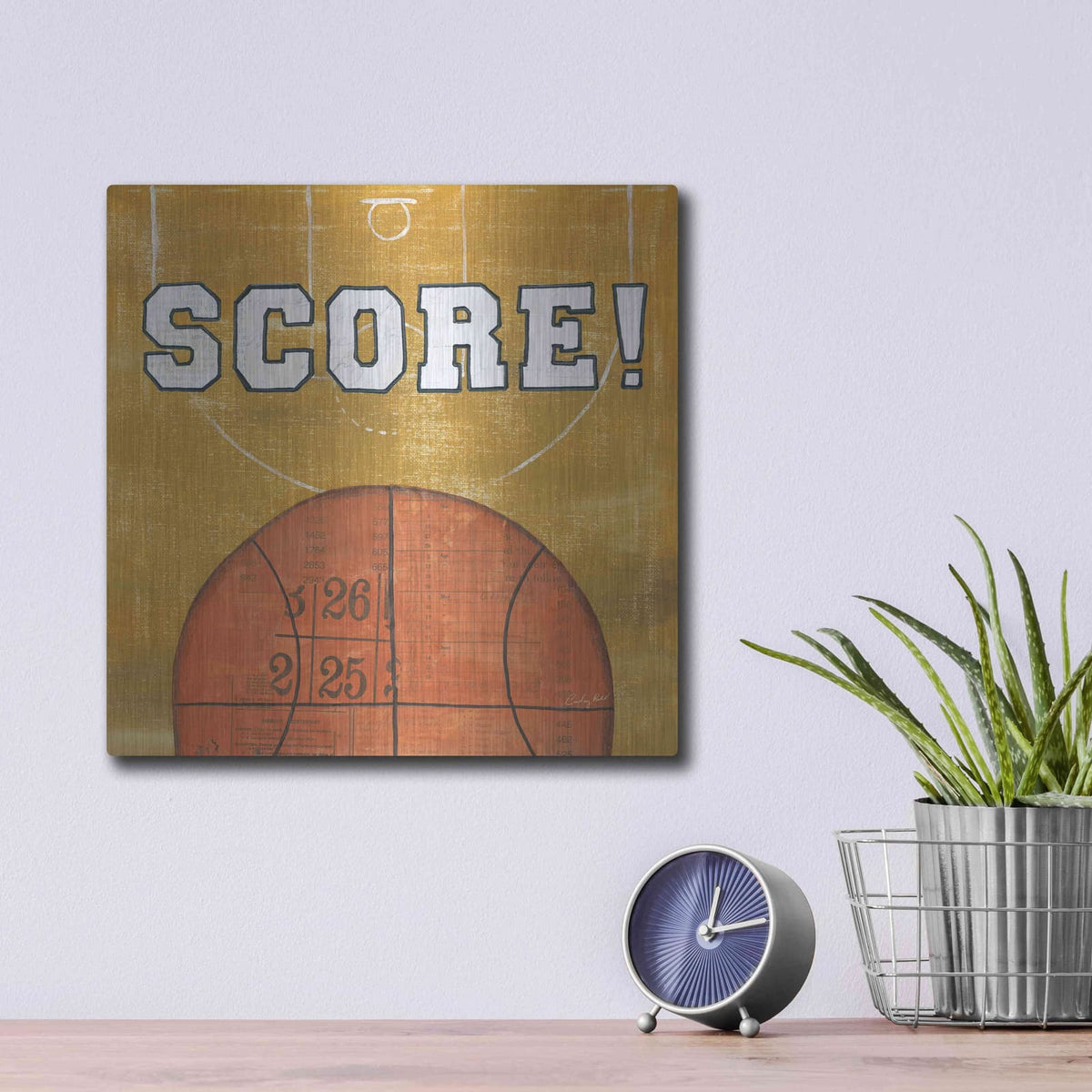 'On the Field II Score' by Courtney Prahl – Metal Wall Art, 12x12 room view