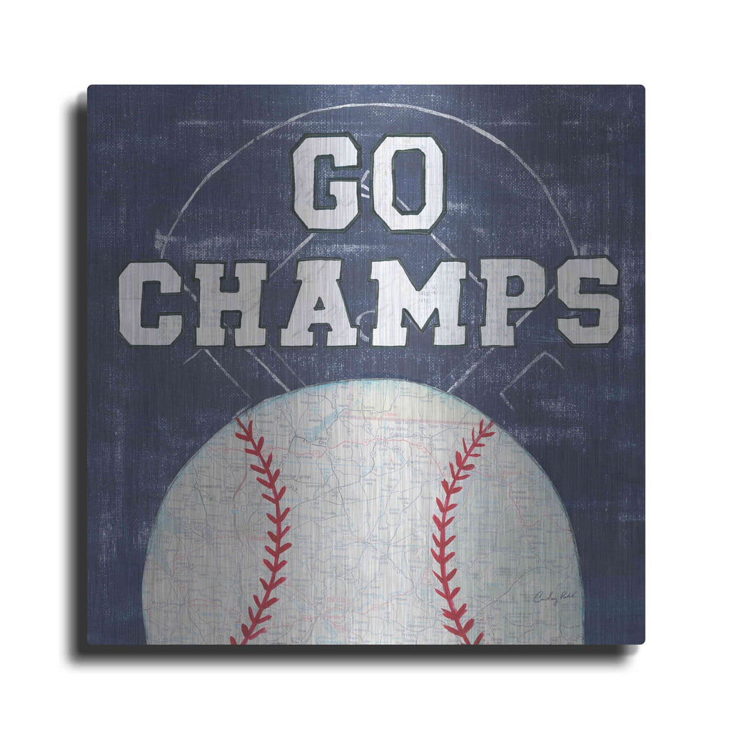 'On the Field III Go Champs' by Courtney Prahl – Metal Wall Art