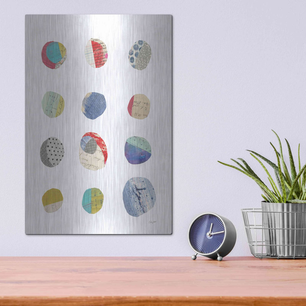 'Geometric Collage II on White' by Courtney Prahl – Metal Wall Art, 12x16 room view