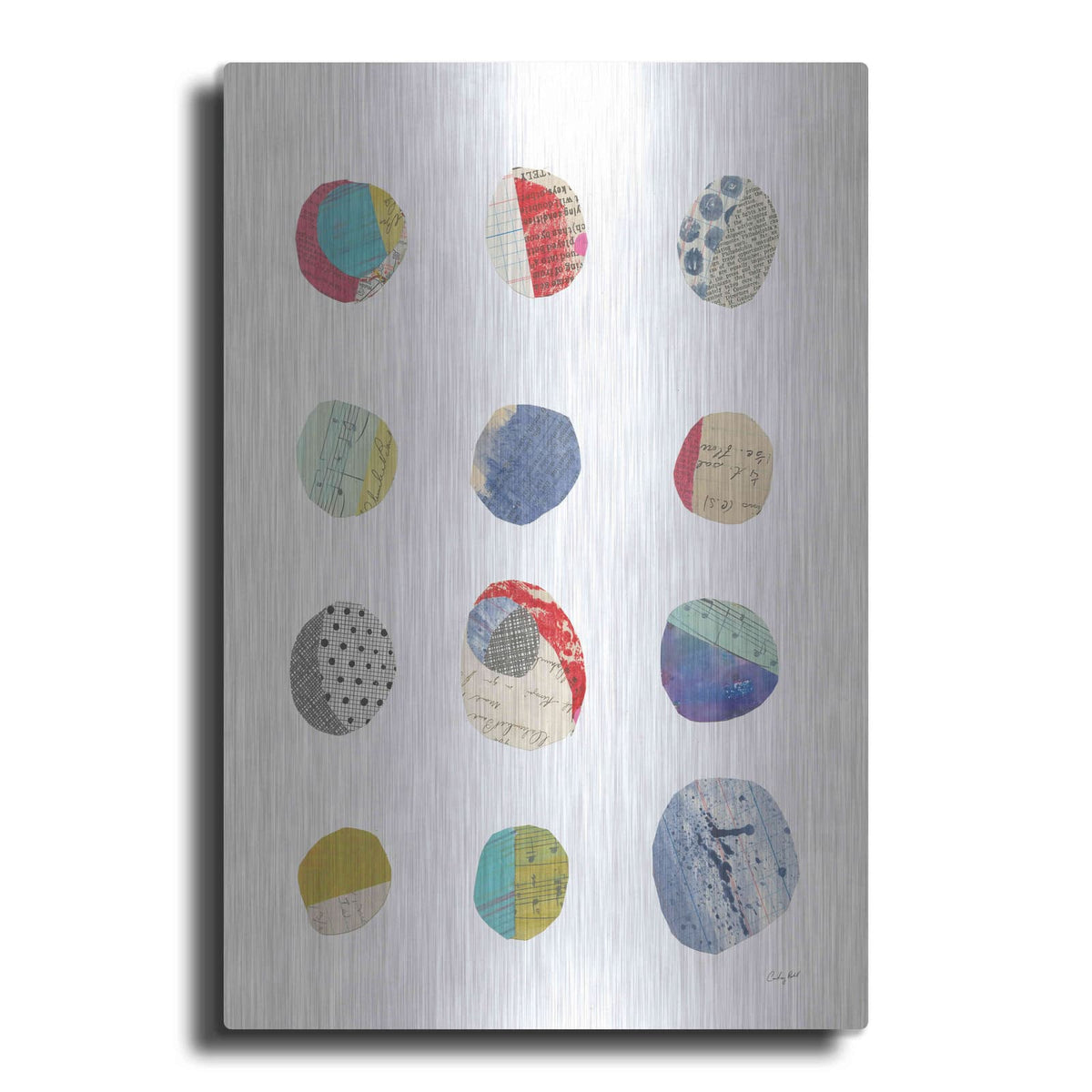 'Geometric Collage II on White' by Courtney Prahl – Metal Wall Art