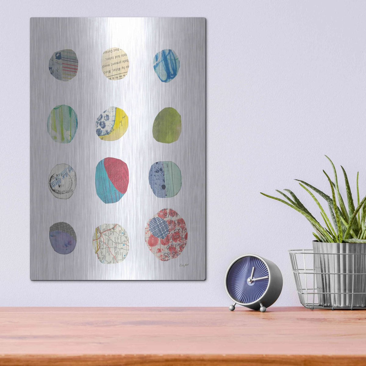 'Geometric Collage III' by Courtney Prahl – Metal Wall Art, 12x16 room view