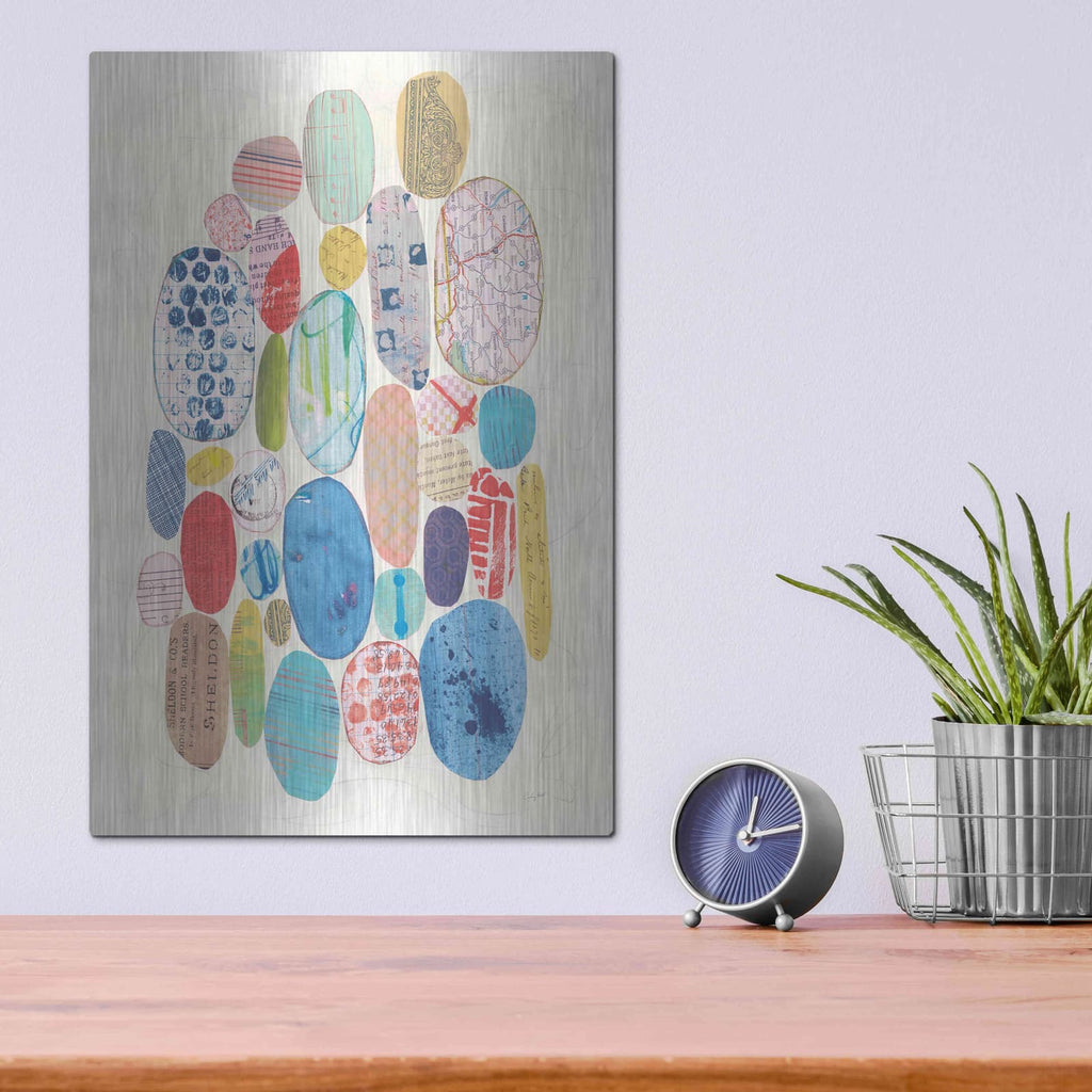 'Geometric Collage I Bright' by Courtney Prahl – Metal Wall Art, 12x16 room view