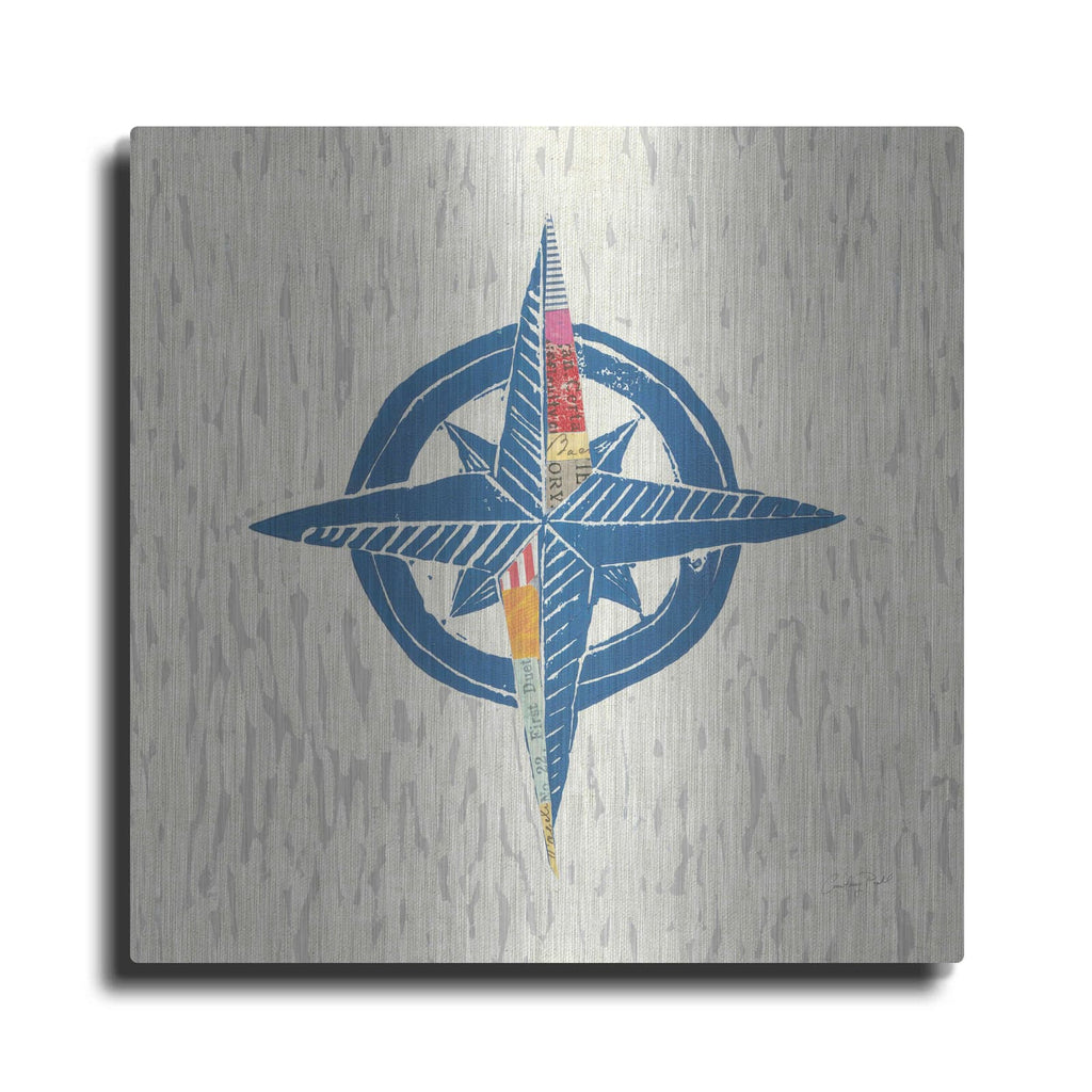 'Nautical Collage I on Linen' by Courtney Prahl – Metal Wall Art