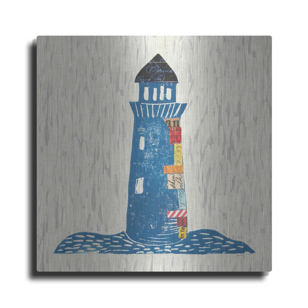 'Nautical Collage II on Linen' by Courtney Prahl – Metal Wall Art