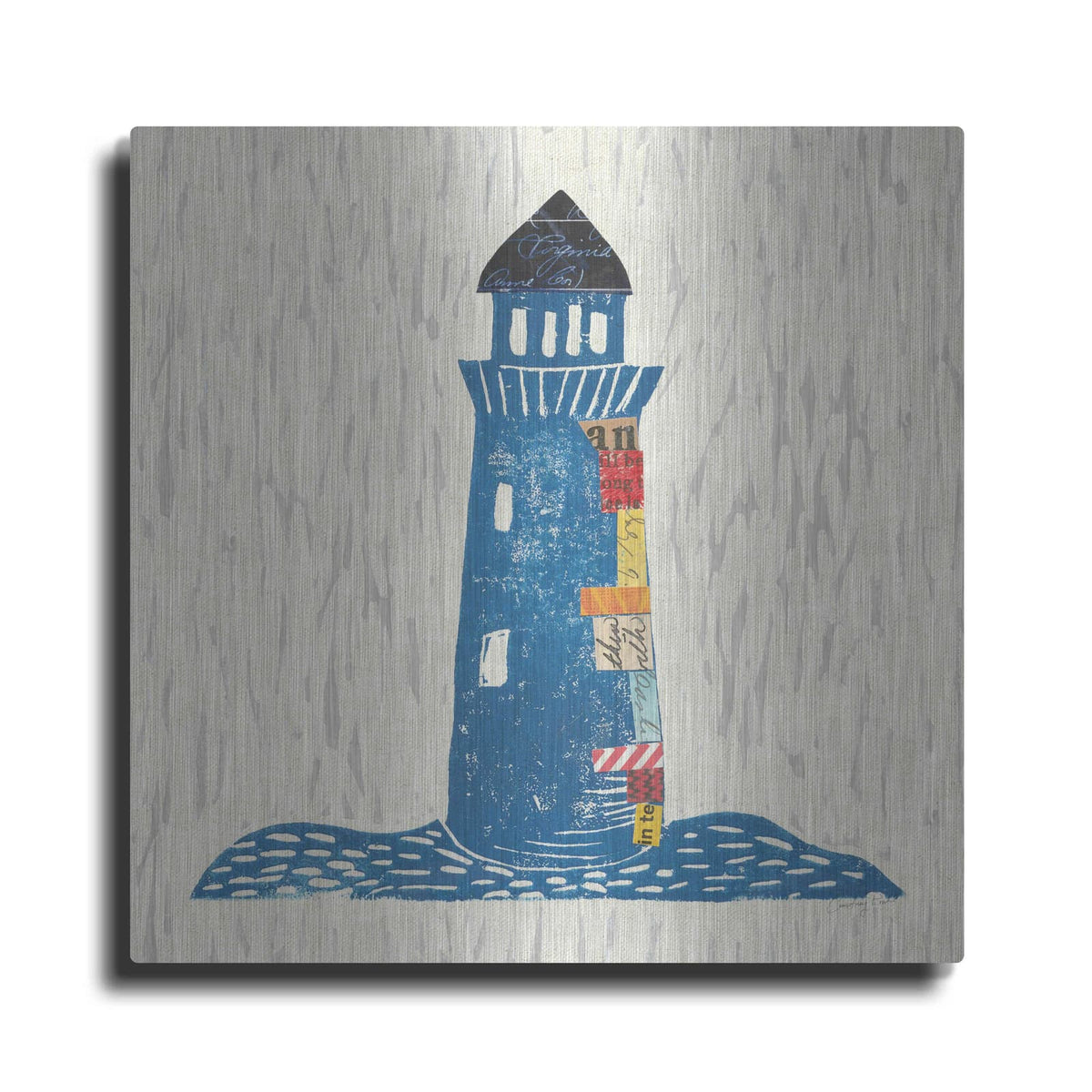 'Nautical Collage II on Linen' by Courtney Prahl – Metal Wall Art