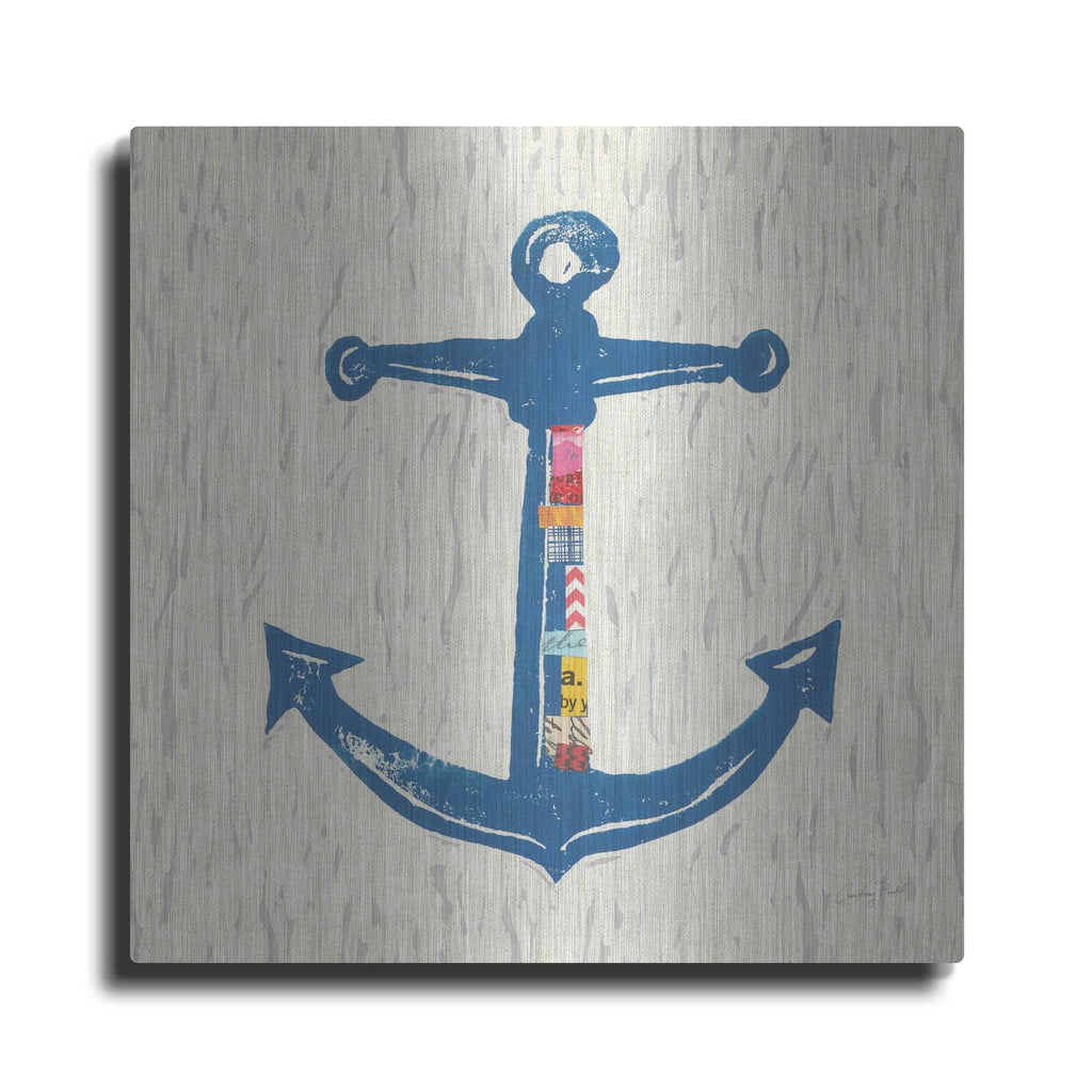 'Nautical Collage III on Linen' by Courtney Prahl – Metal Wall Art