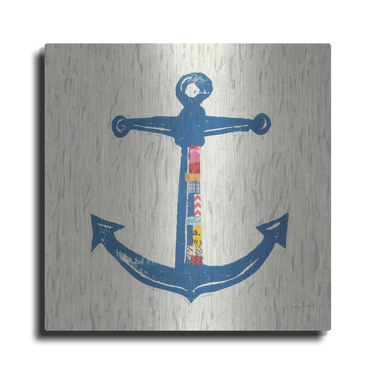 'Nautical Collage III on Linen' by Courtney Prahl – Metal Wall Art
