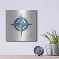 'Nautical Collage I on Newsprint' by Courtney Prahl – Metal Wall Art, 12x12 room view