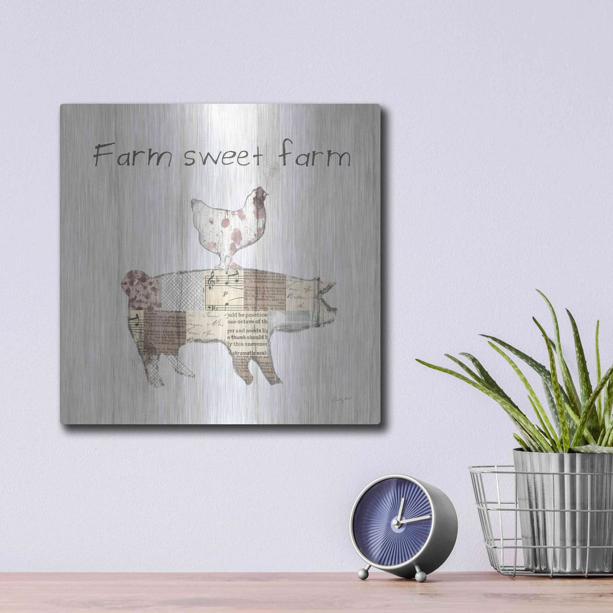 'Farm Family VII' by Courtney Prahl – Metal Wall Art, 12x12 room view