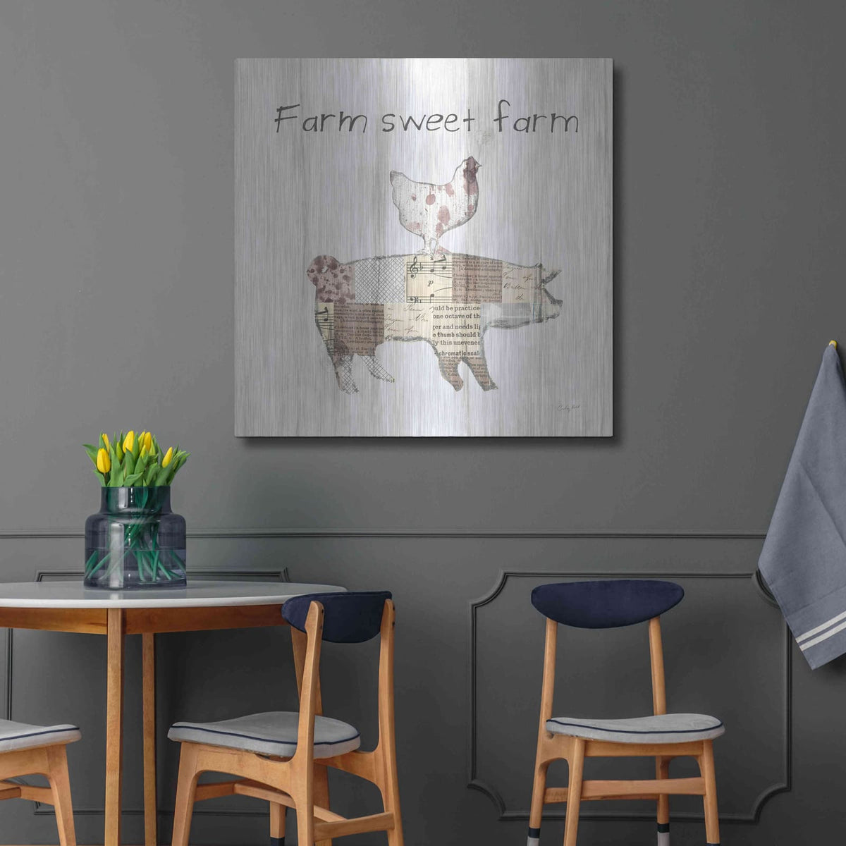 'Farm Family VII' by Courtney Prahl – Metal Wall Art, 36x36 room view