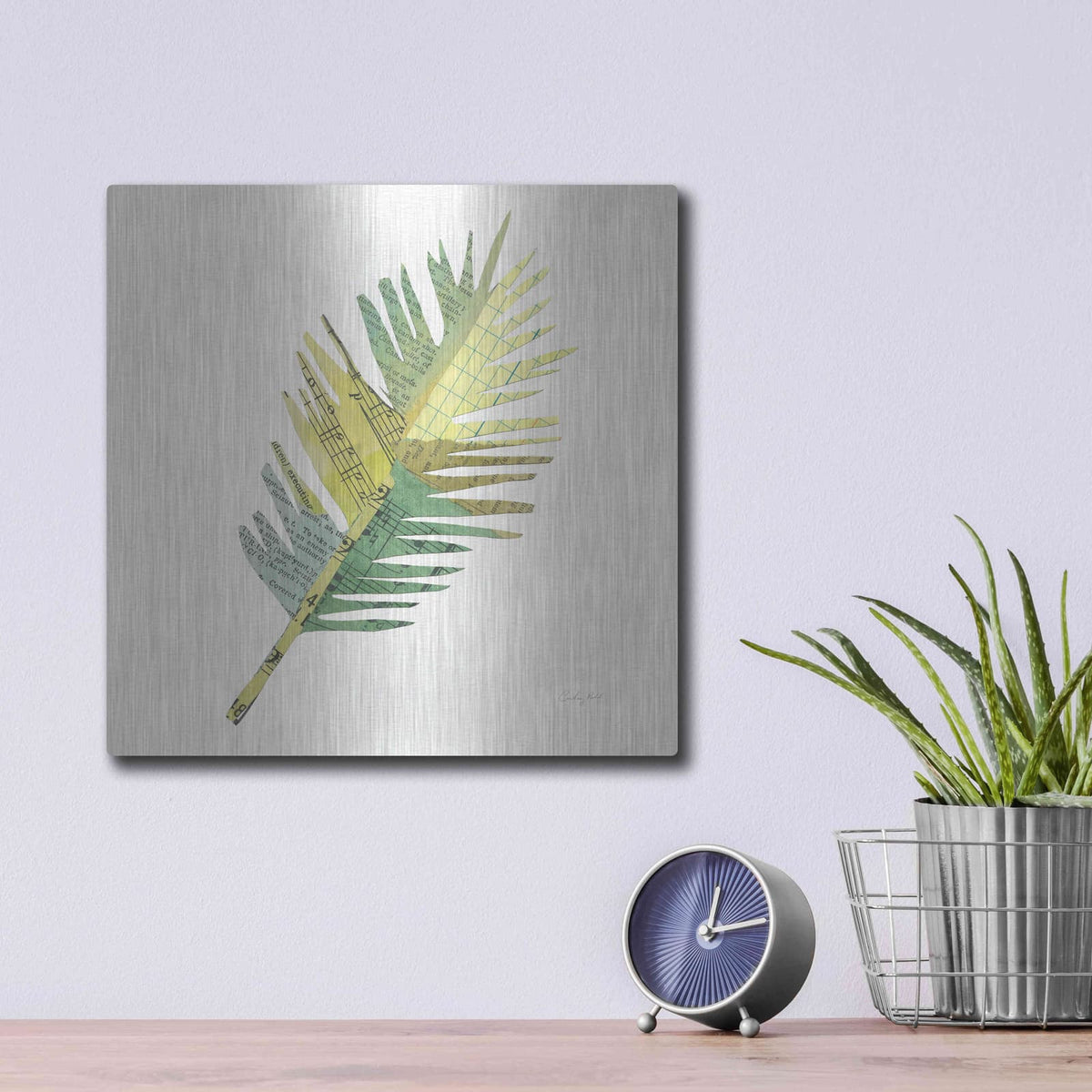 'Tropical Fun Palms I' by Courtney Prahl – Metal Wall Art, 12x12 room view