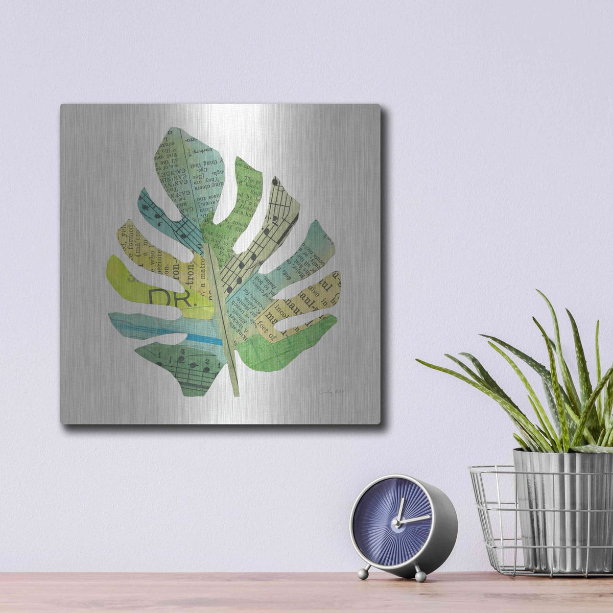 'Tropical Fun Palms II' by Courtney Prahl – Metal Wall Art, 12x12 room view