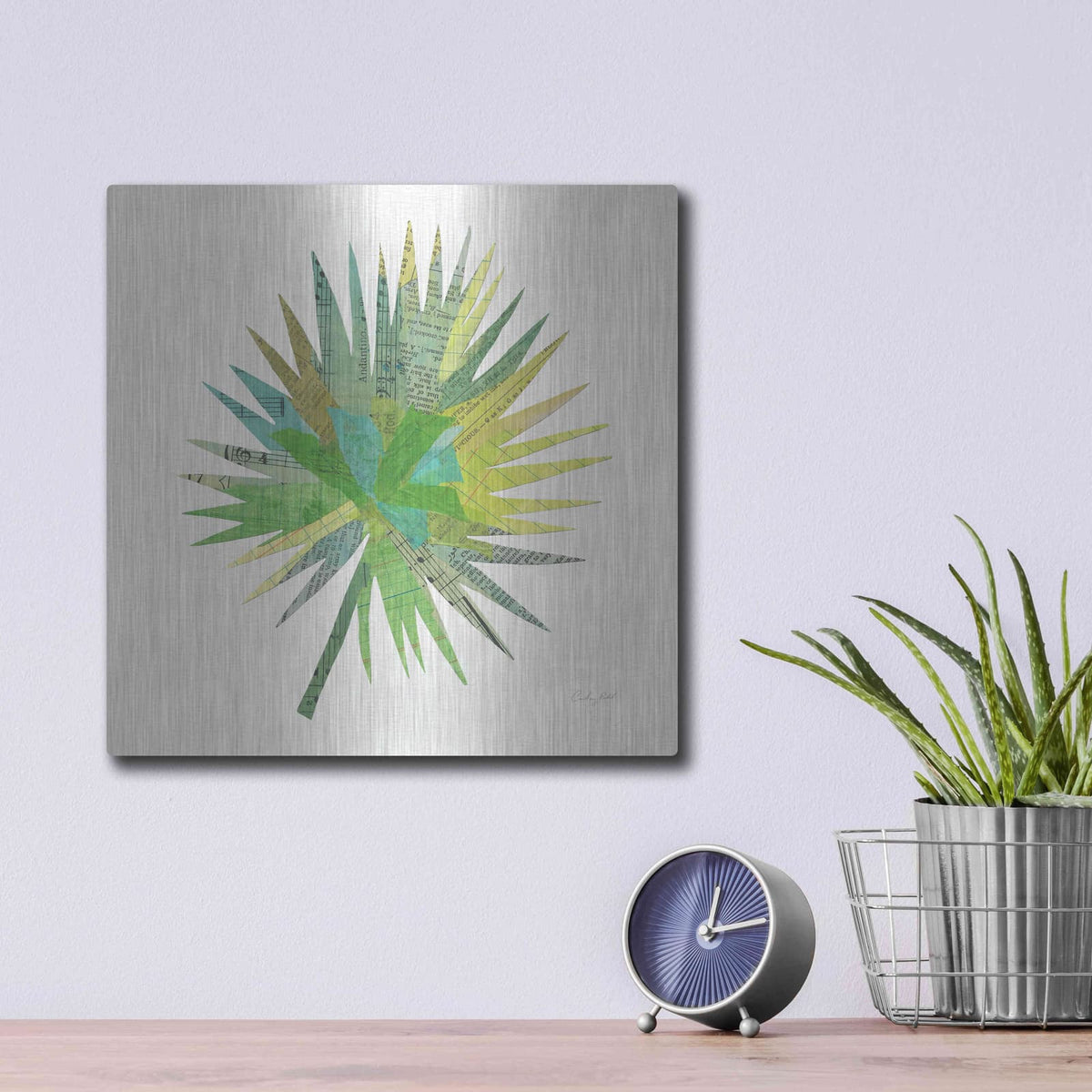 'Tropical Fun Palms IIII' by Courtney Prahl – Metal Wall Art, 12x12 room view