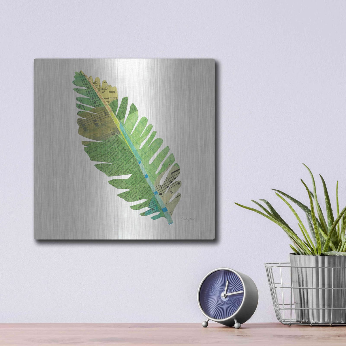 'Tropical Fun Palms IV' by Courtney Prahl – Metal Wall Art, 12x12 room view
