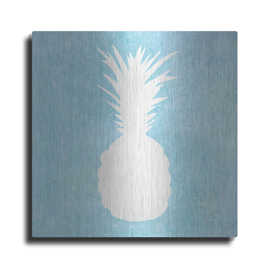 'Tropical Fun Pineapple Silhouette I' by Courtney Prahl – Metal Wall Art