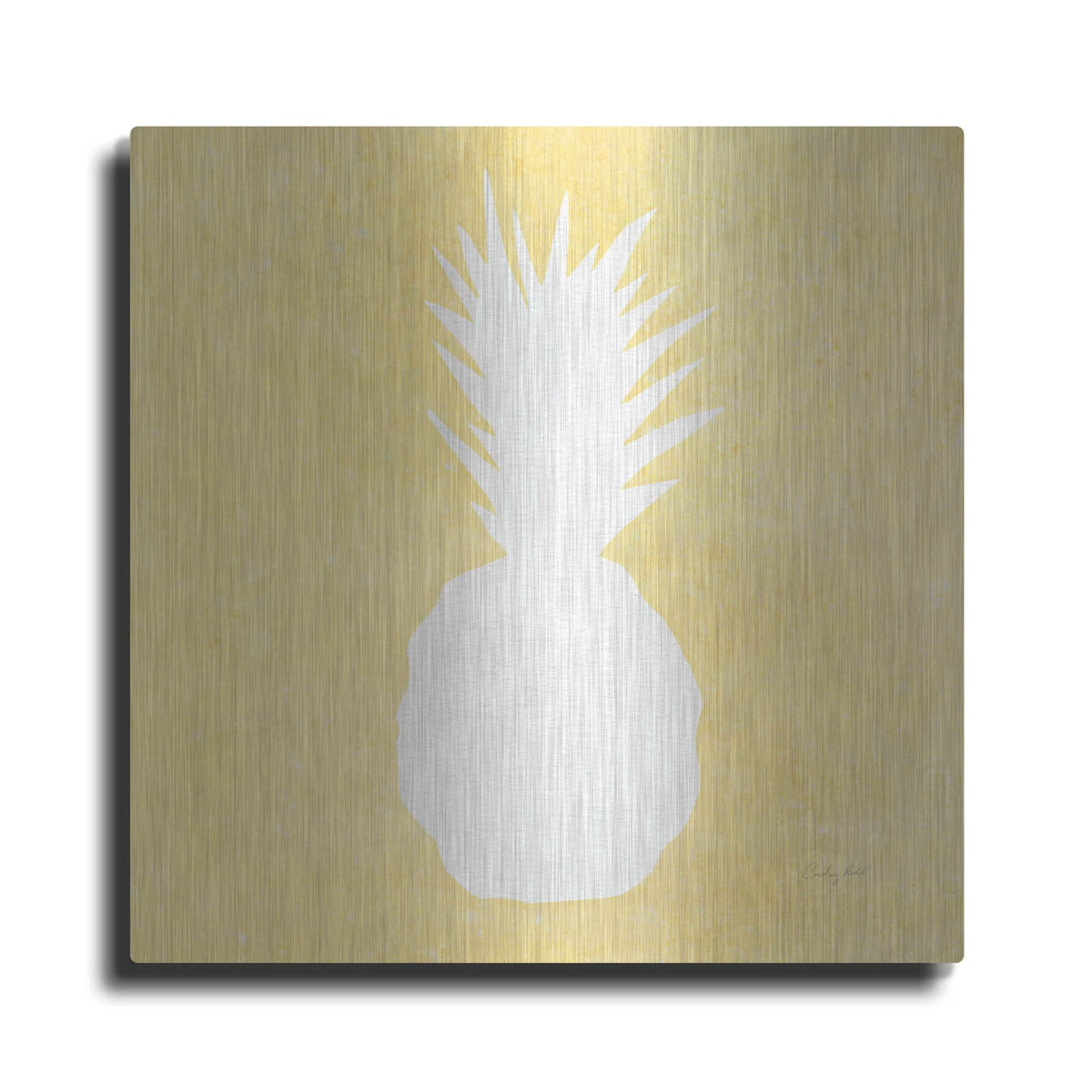 'Tropical Fun Pineapple Silhouette II' by Courtney Prahl – Metal Wall Art