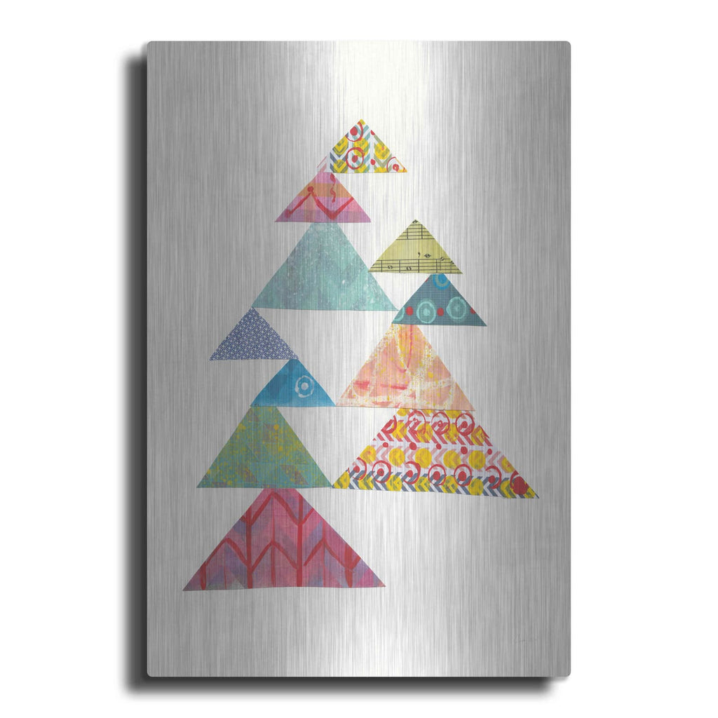 'Modern Abstract Triangles I' by Courtney Prahl – Metal Wall Art