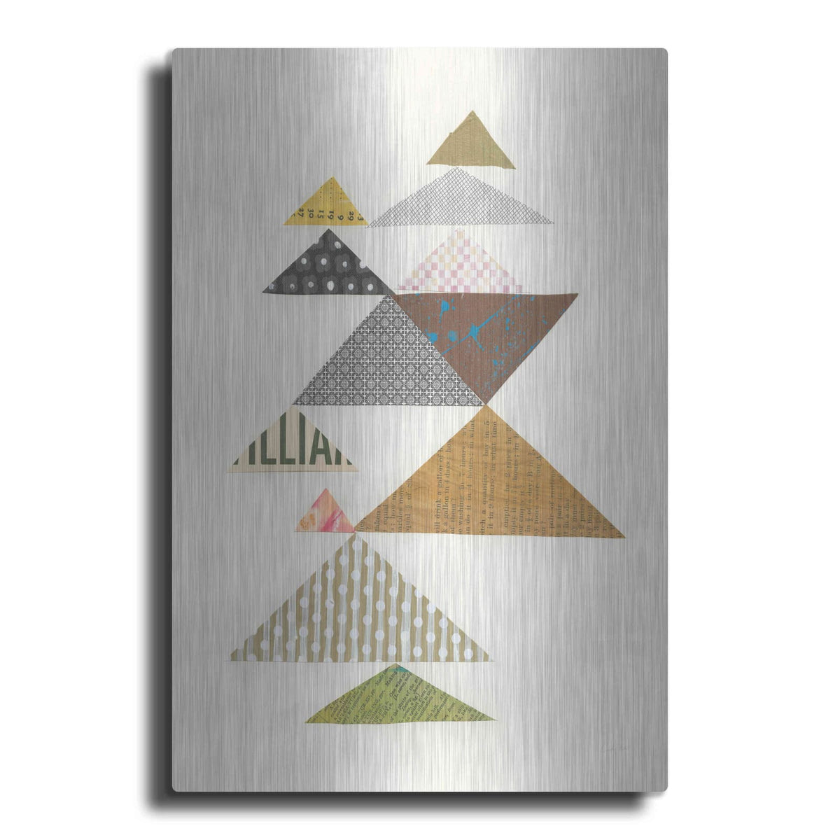 'Modern Abstract Triangles II' by Courtney Prahl – Metal Wall Art
