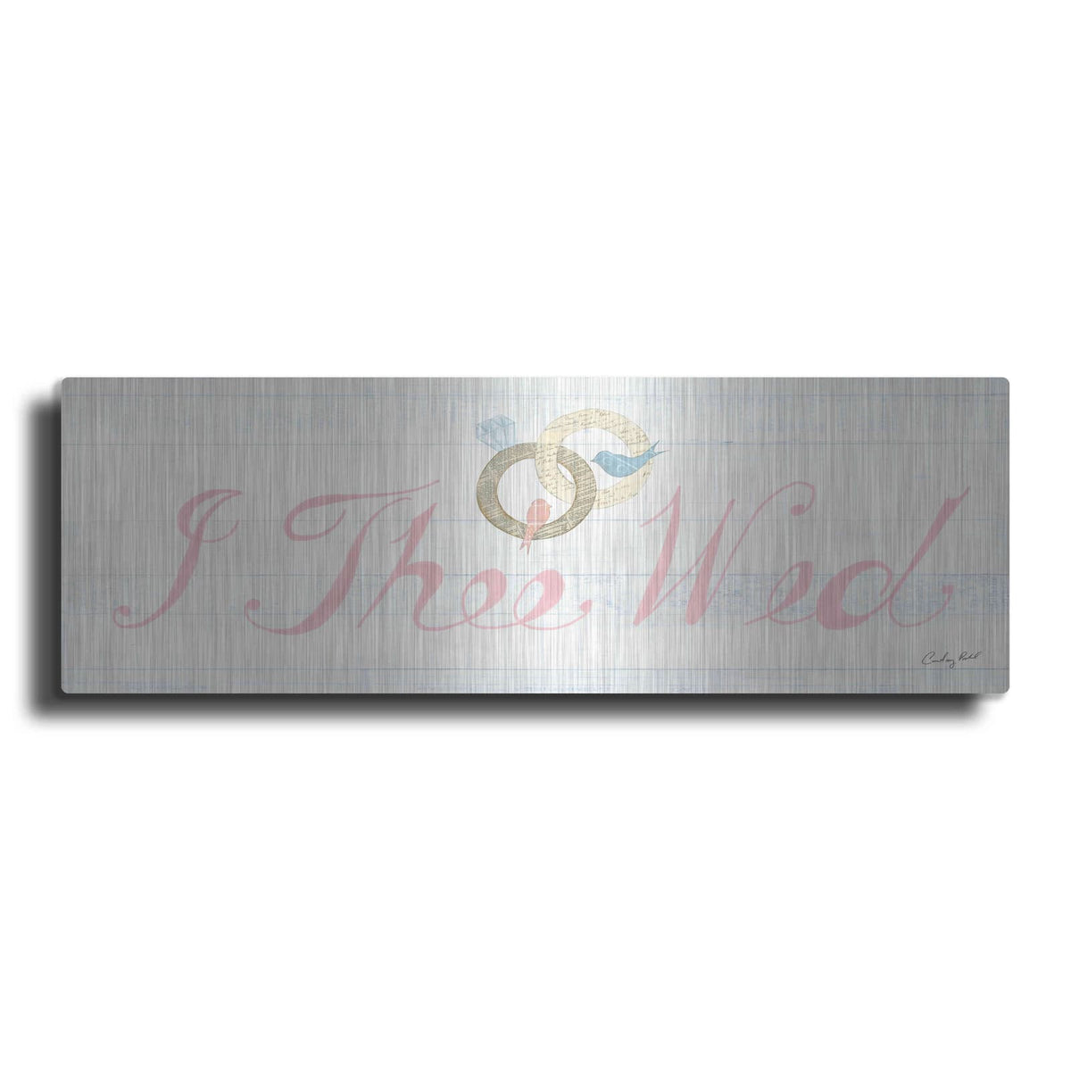 'Lovebirds Sign I' by Courtney Prahl – Metal Wall Art