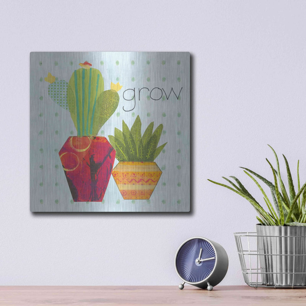 'Southwest Cactus II' by Courtney Prahl – Metal Wall Art, 12x12 room view