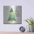 'Christmas Patchwork I' by Courtney Prahl – Metal Wall Art, 12x12 room view