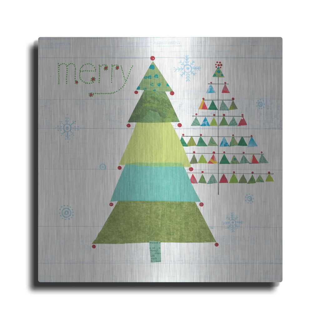 'Christmas Patchwork I' by Courtney Prahl – Metal Wall Art