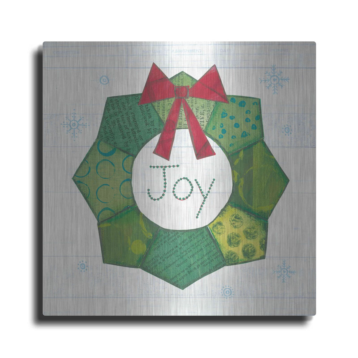 'Christmas Patchwork II' by Courtney Prahl – Metal Wall Art