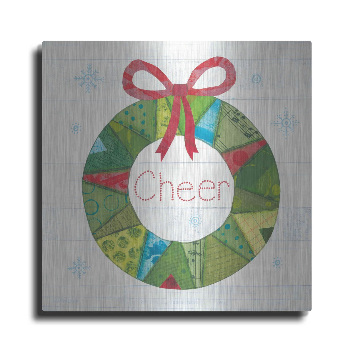 'Christmas Patchwork III' by Courtney Prahl – Metal Wall Art