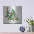 'Christmas Patchwork IV' by Courtney Prahl – Metal Wall Art, 12x12 room view