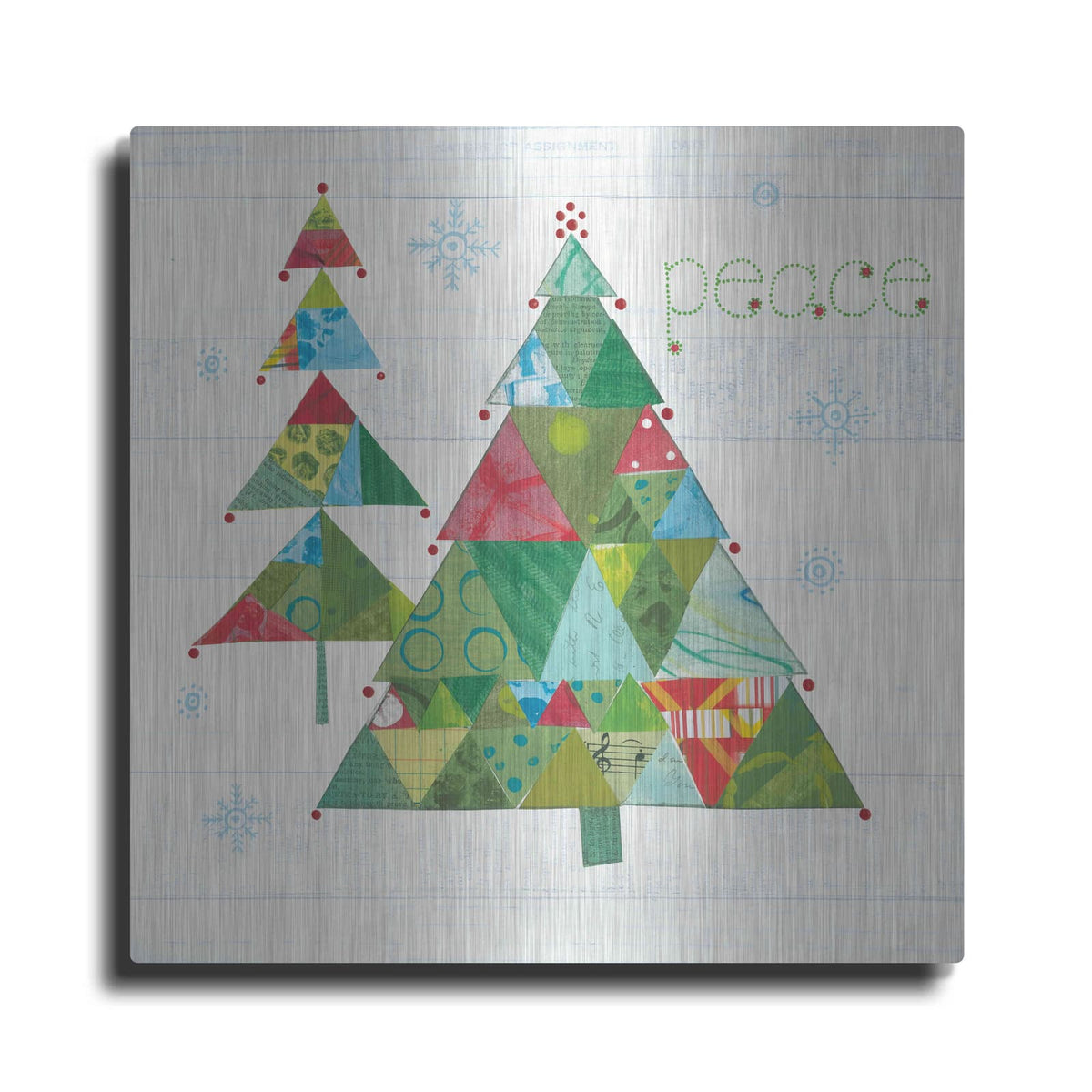 'Christmas Patchwork IV' by Courtney Prahl – Metal Wall Art