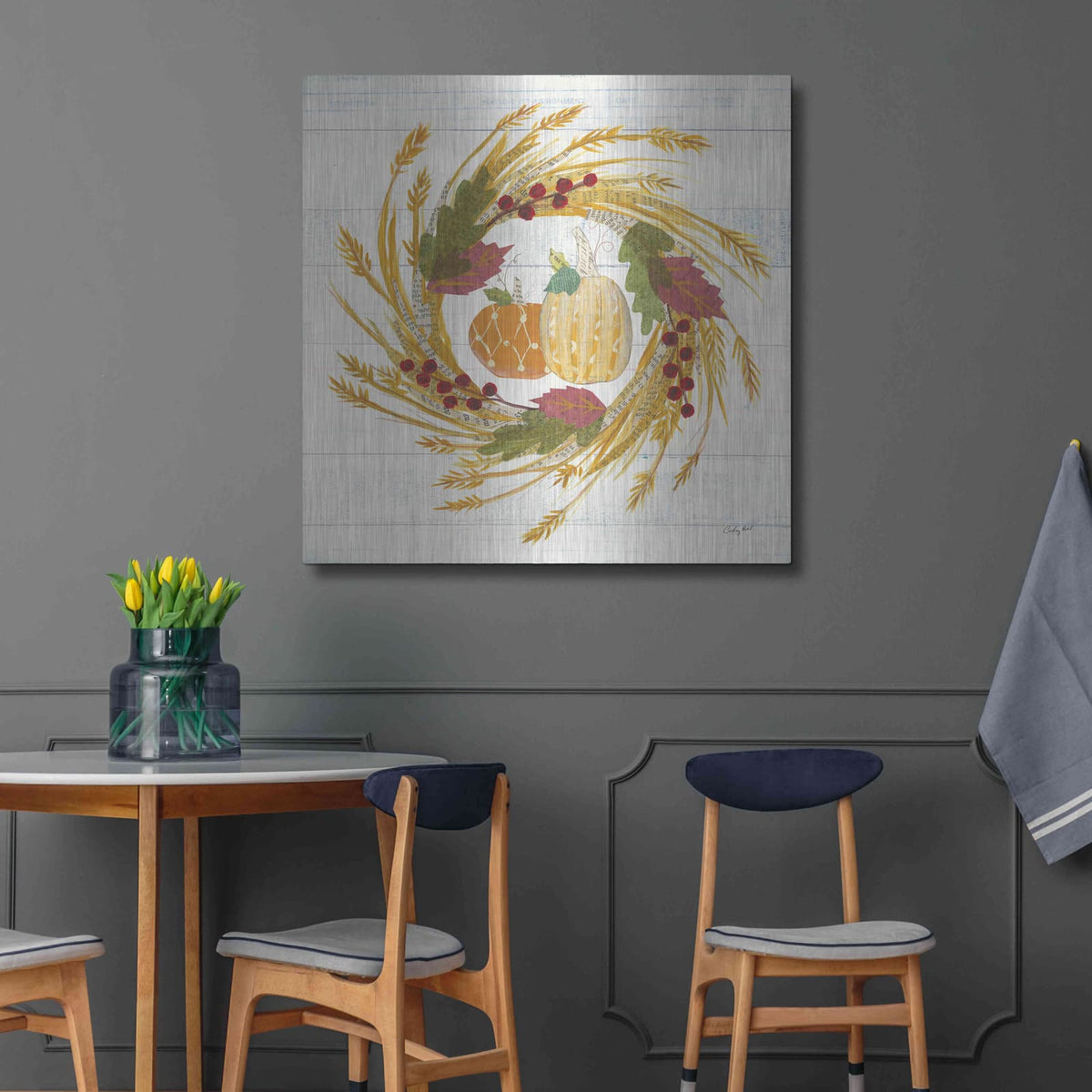 'Autumn Bounty II' by Courtney Prahl – Metal Wall Art, 36x36 room view