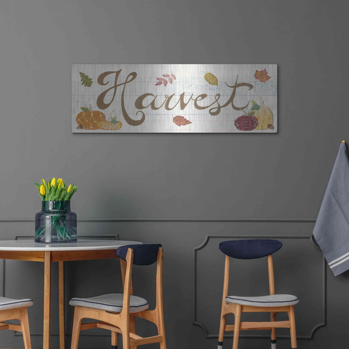 'Autumn Bounty III' by Courtney Prahl – Metal Wall Art, 48x16 room view